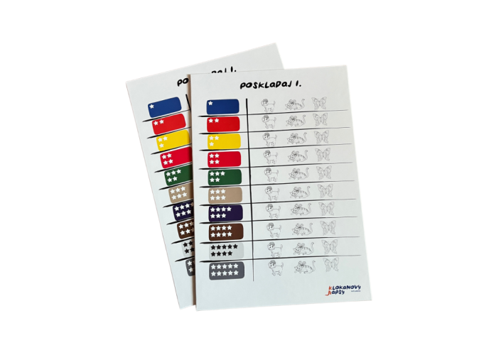 Stieracie sebahodnotiace tabuľky - Poskladaj I. (5 ks)